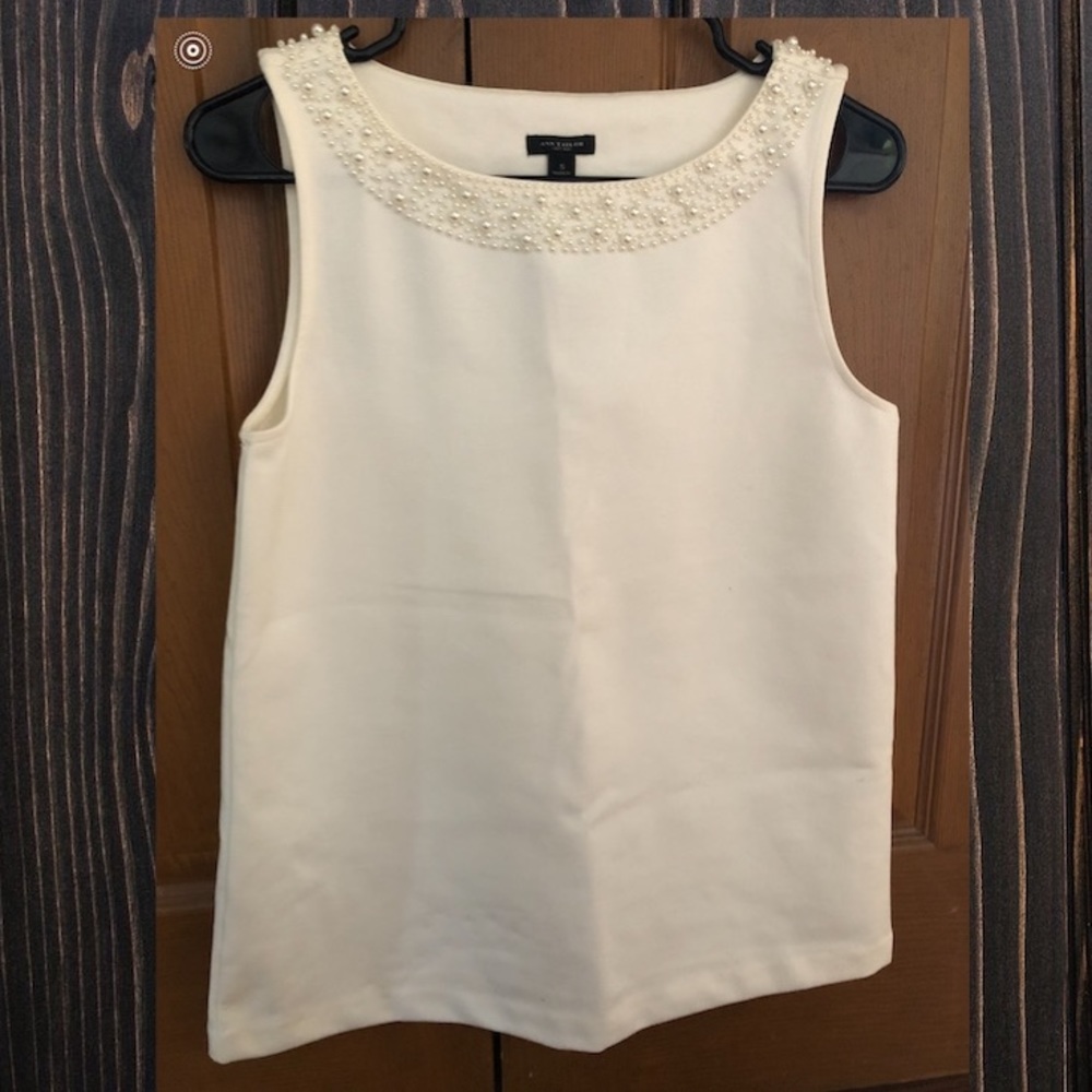 Ann Taylor Blouse with beadwork.